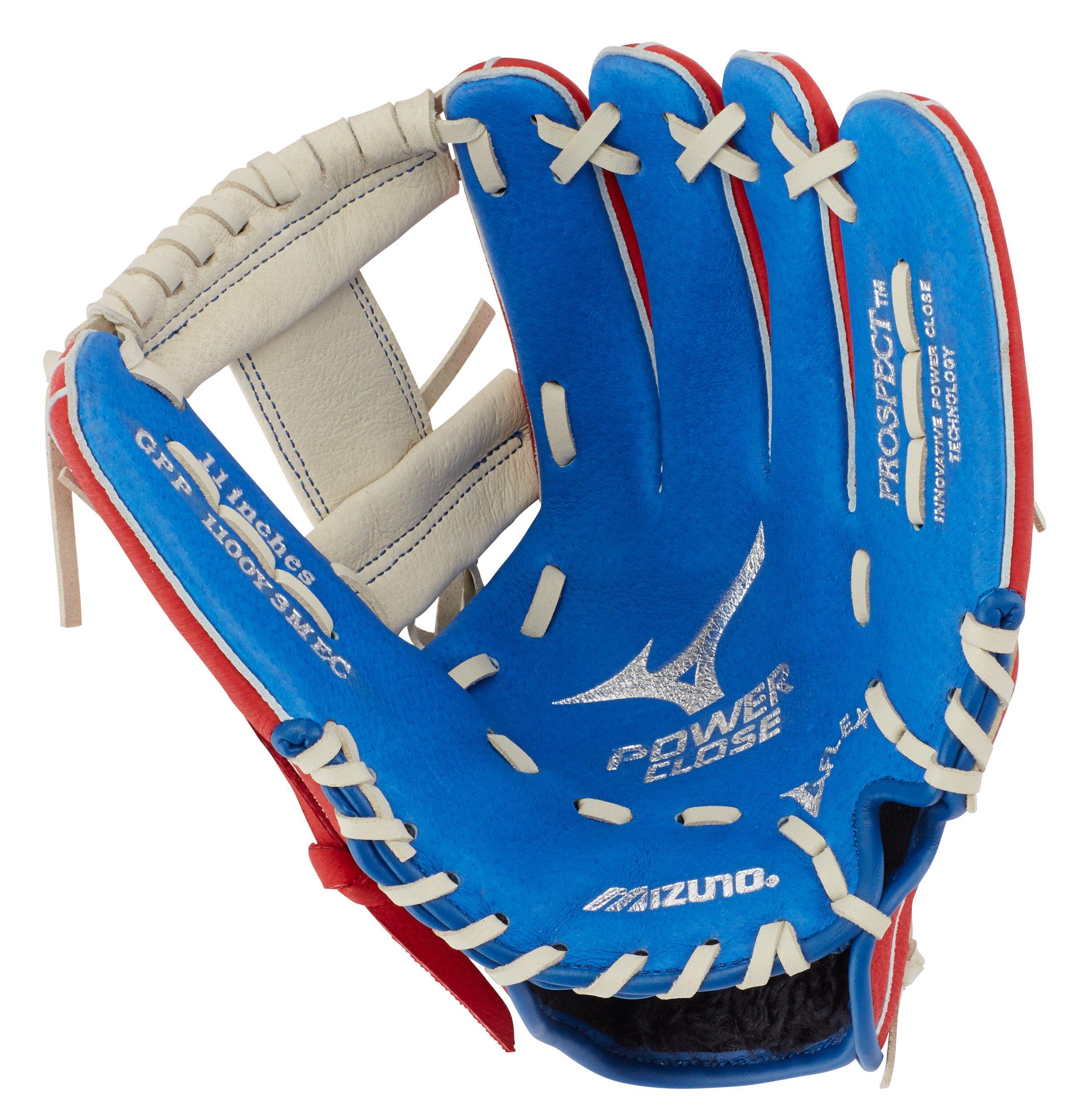 Prospect Series PowerClose Baseball Glove 11", Deep 3 Web, Full Grain Pigskin 6