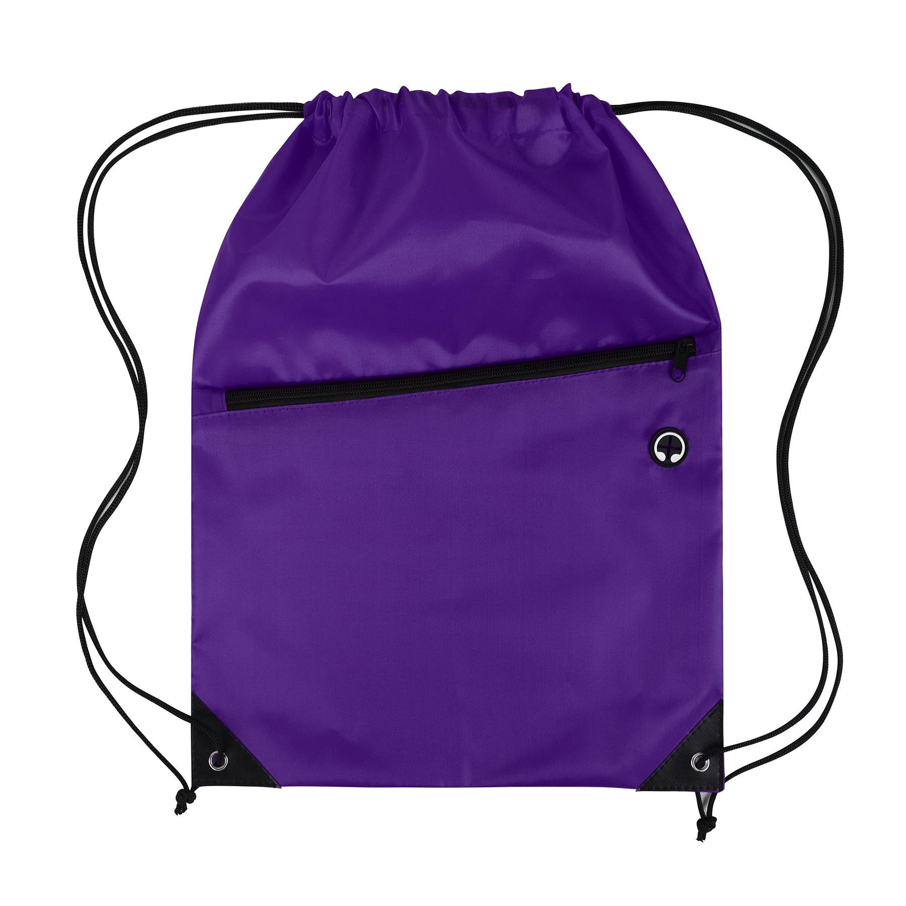 Drawstring Backpack with Front Zipper Pocket 70
