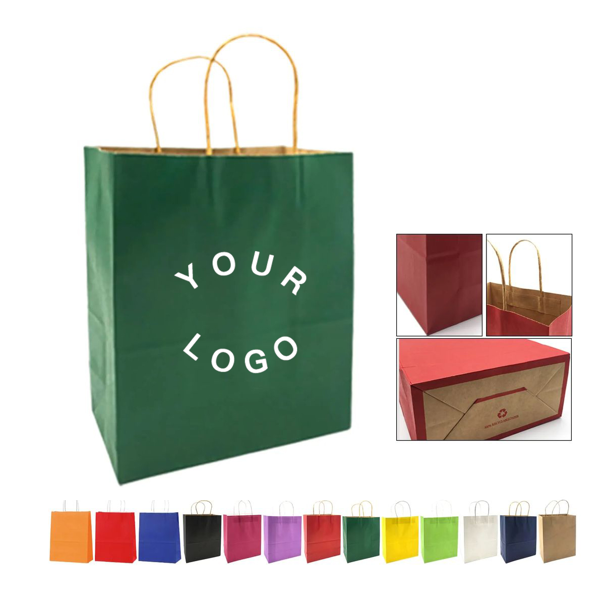 Kraft Paper Mini Gift Bag with Handles