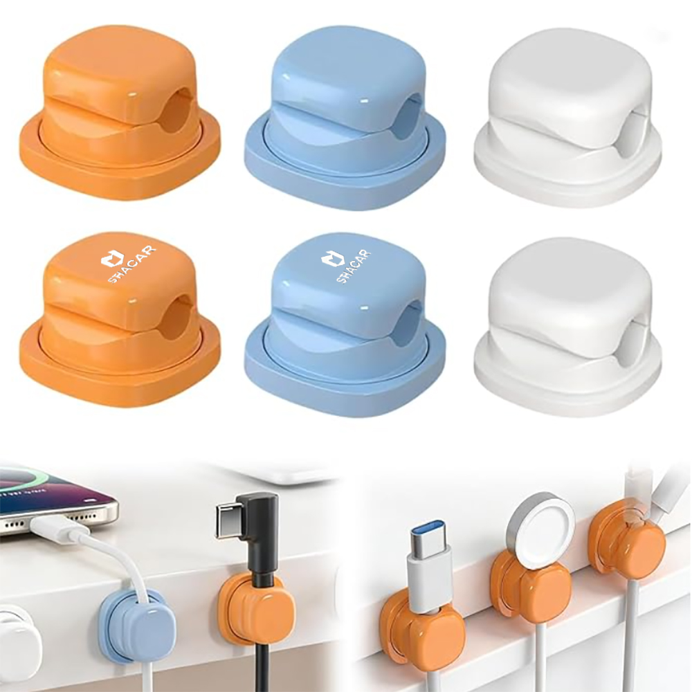 Rotatable Magnetic Cable Organizer Desktop Wire Holder
