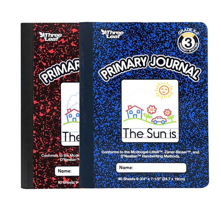 Primary Journal Composition Notebooks - 80 Sheets 2 Colors 3