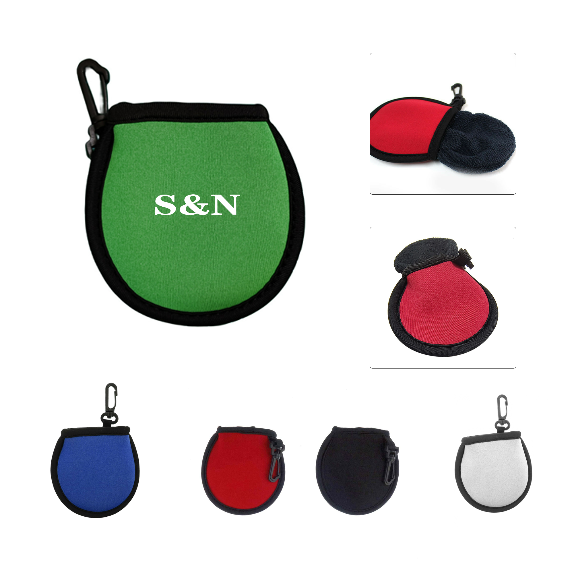 Neoprene Golf Ball Cleaning Pouch 4