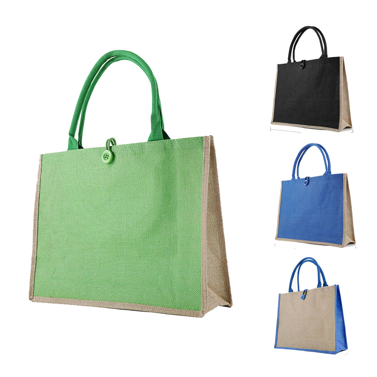 Colorful Jute Tote Bag
