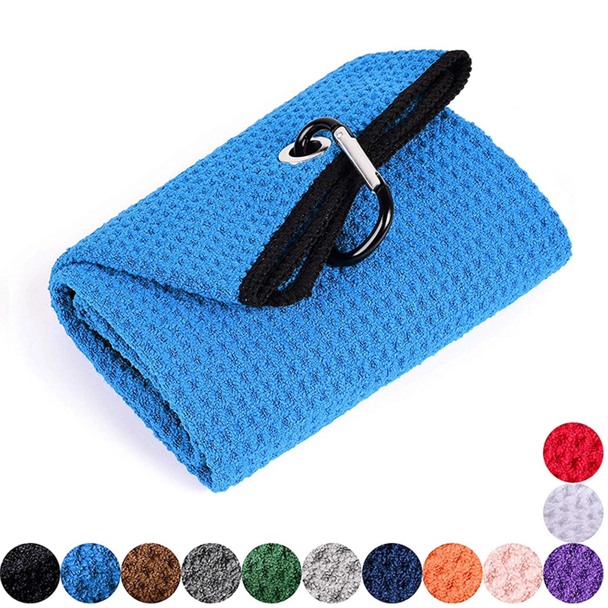 11.9"x11.9" Microfiber Waffle Weave Golf Towel 6