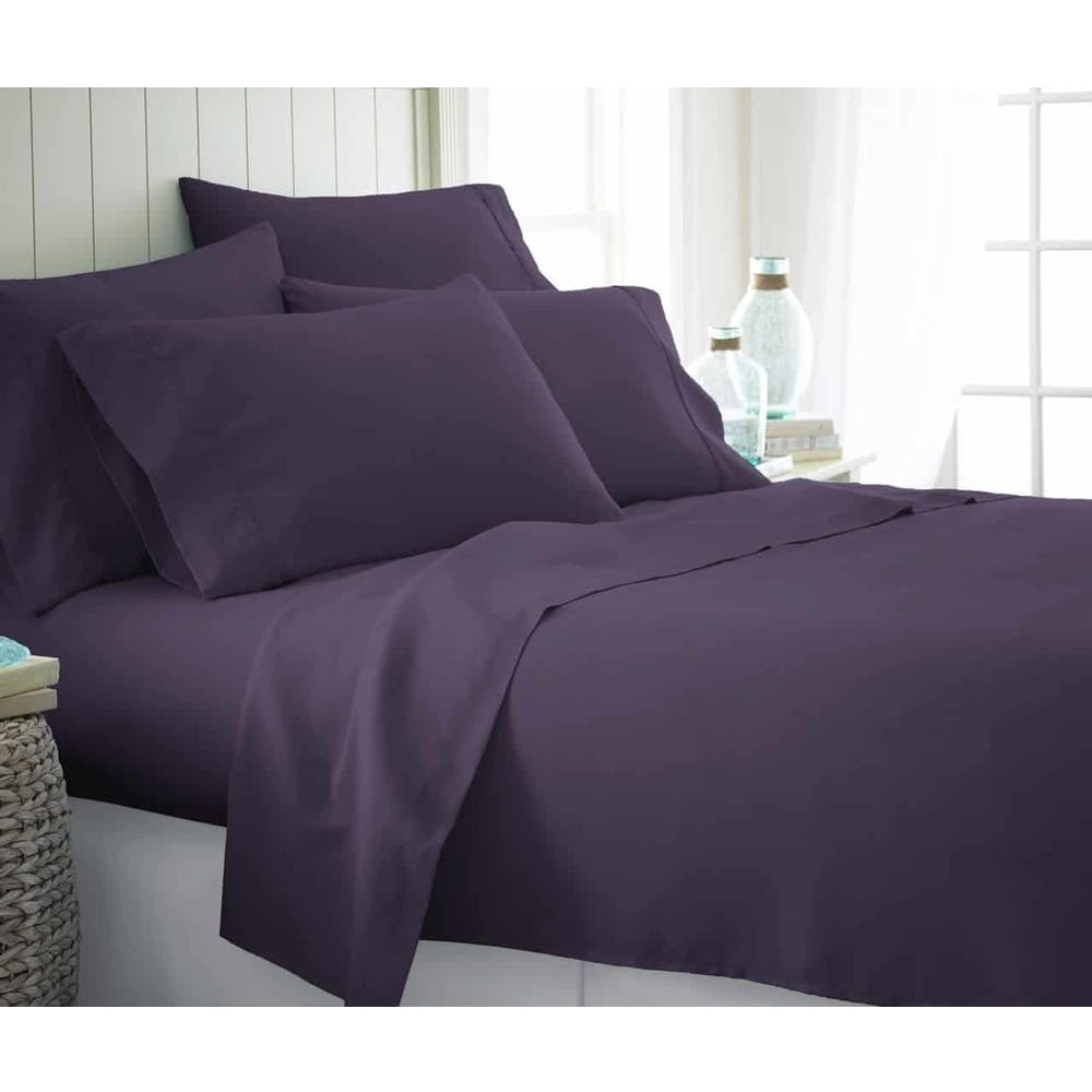 Microfiber Bed Sheets - Purple Twin XL 4 Piece Set 3