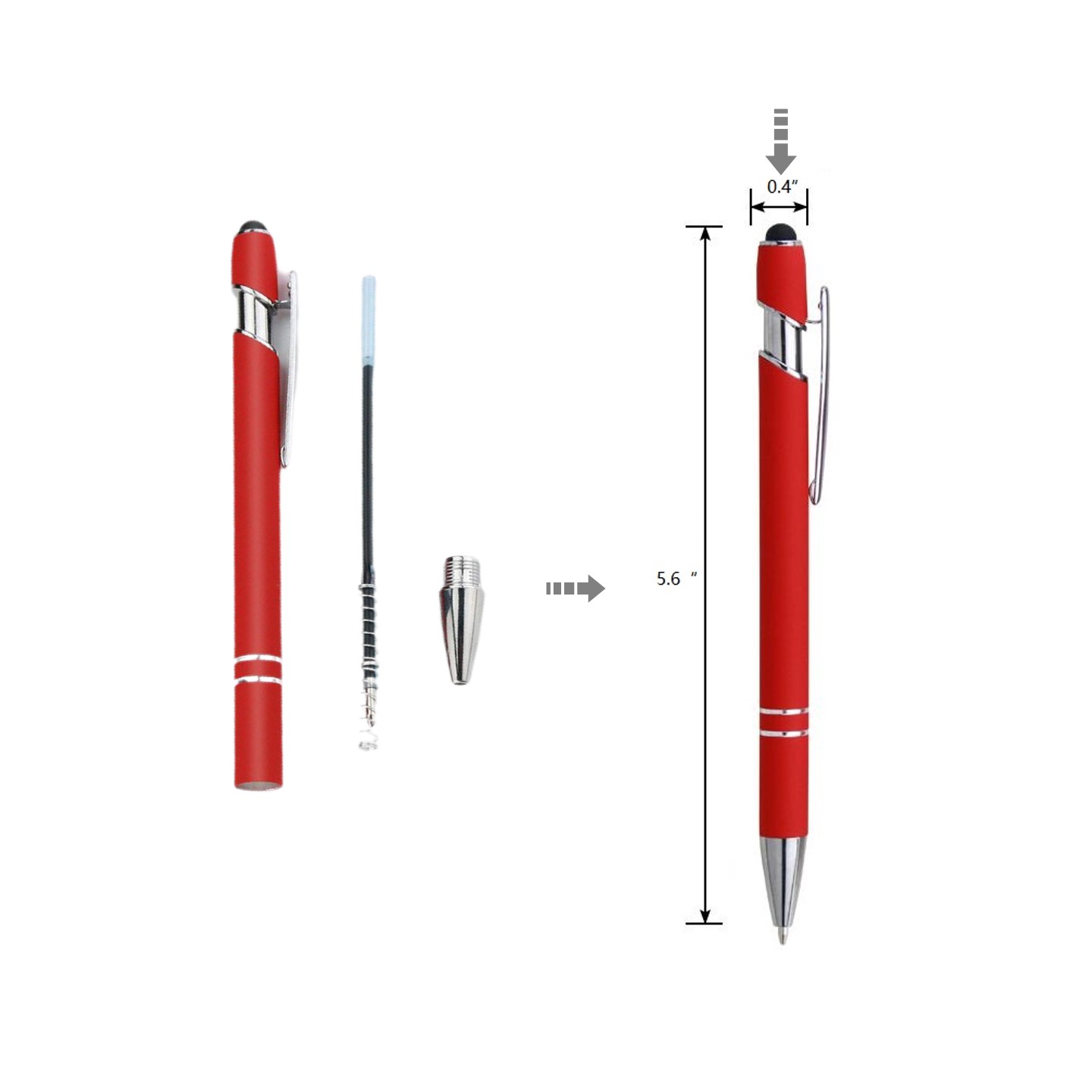 Soft Touch Aluminum Incline Stylus Pen 29