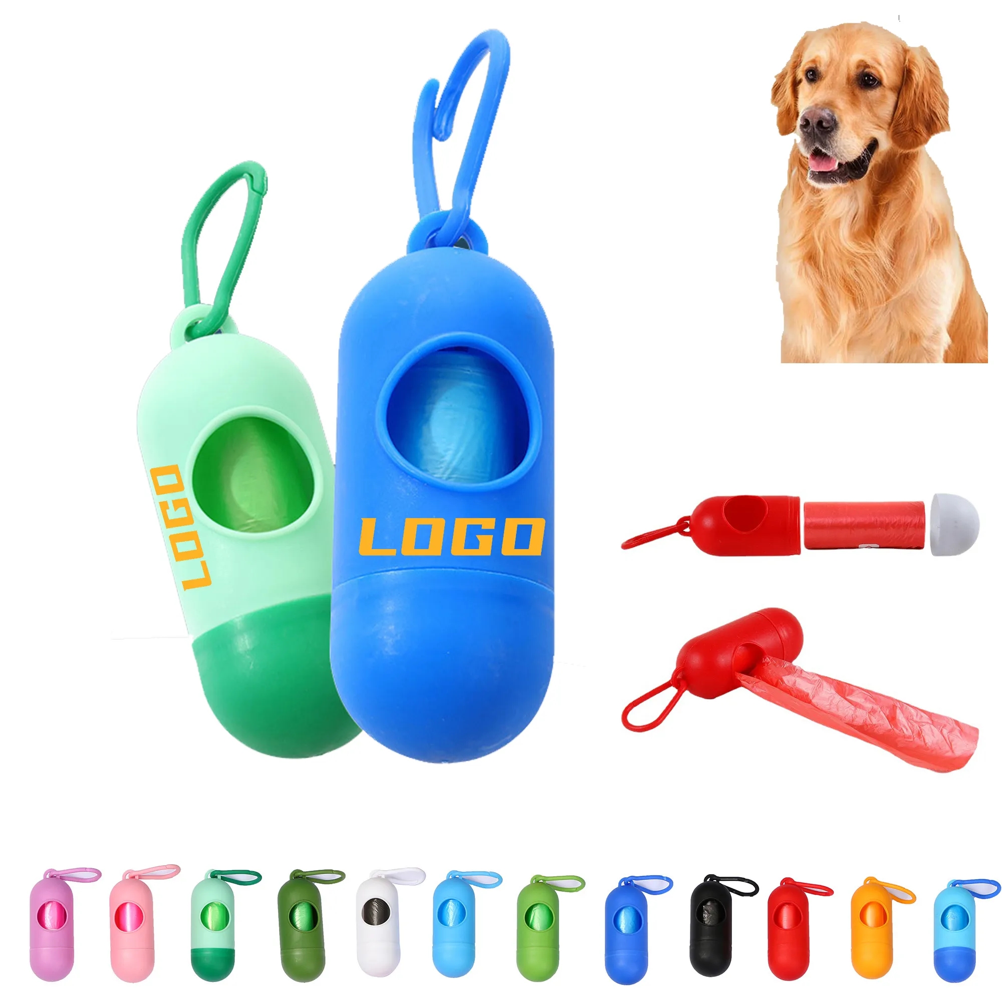 Portable Capsule Pet Garbage Bag With Hook 9
