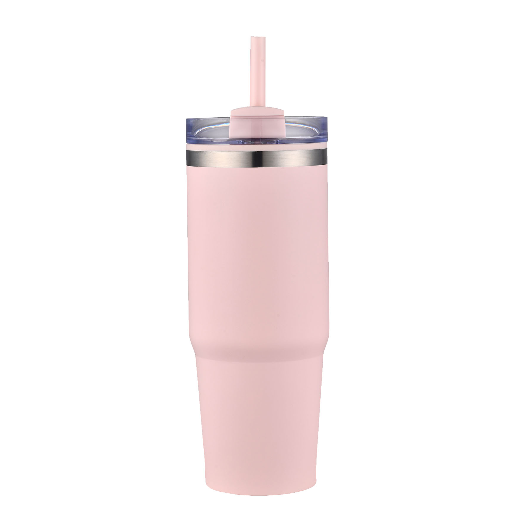 30 oz. PP Inner Double Wall Insulated Travel Mug w/Straw & Twist Closure Lid 23