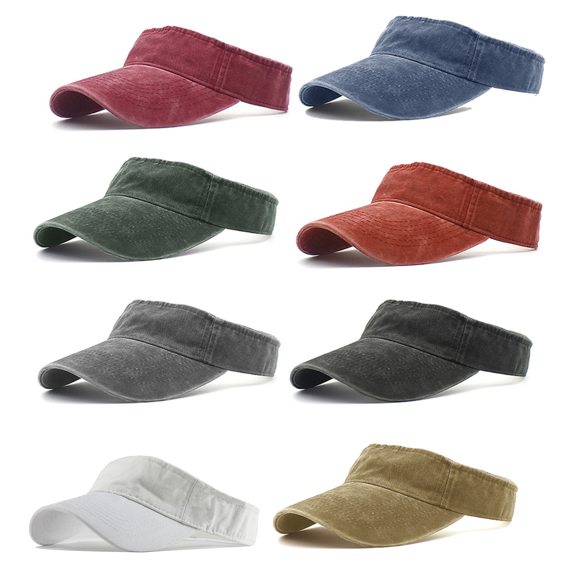 Cotton Empty Top Sun Visor Hat Adjustable Cap 6