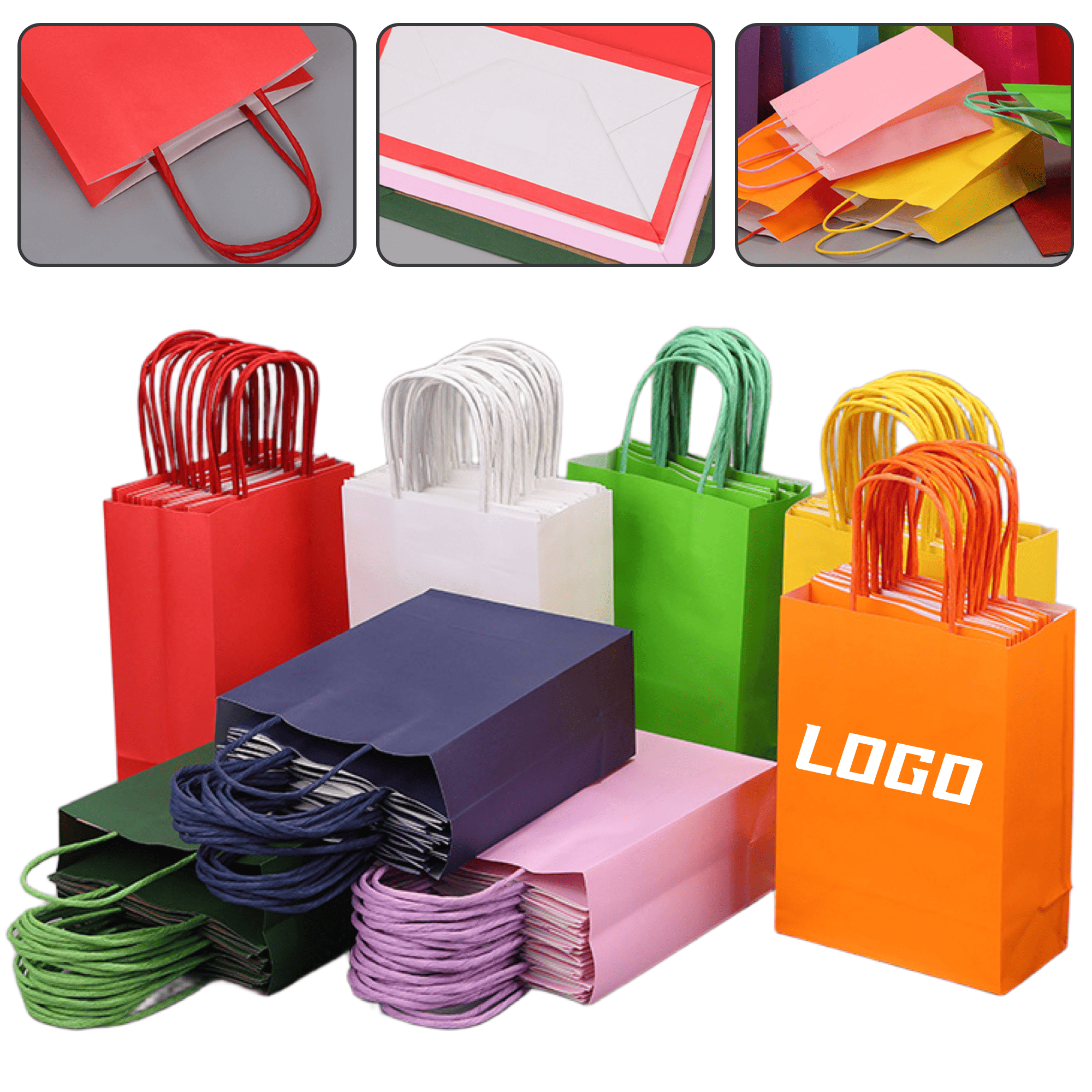 Eco-Friendly Heavy Duty Kraft Paper Shopping Tote 4