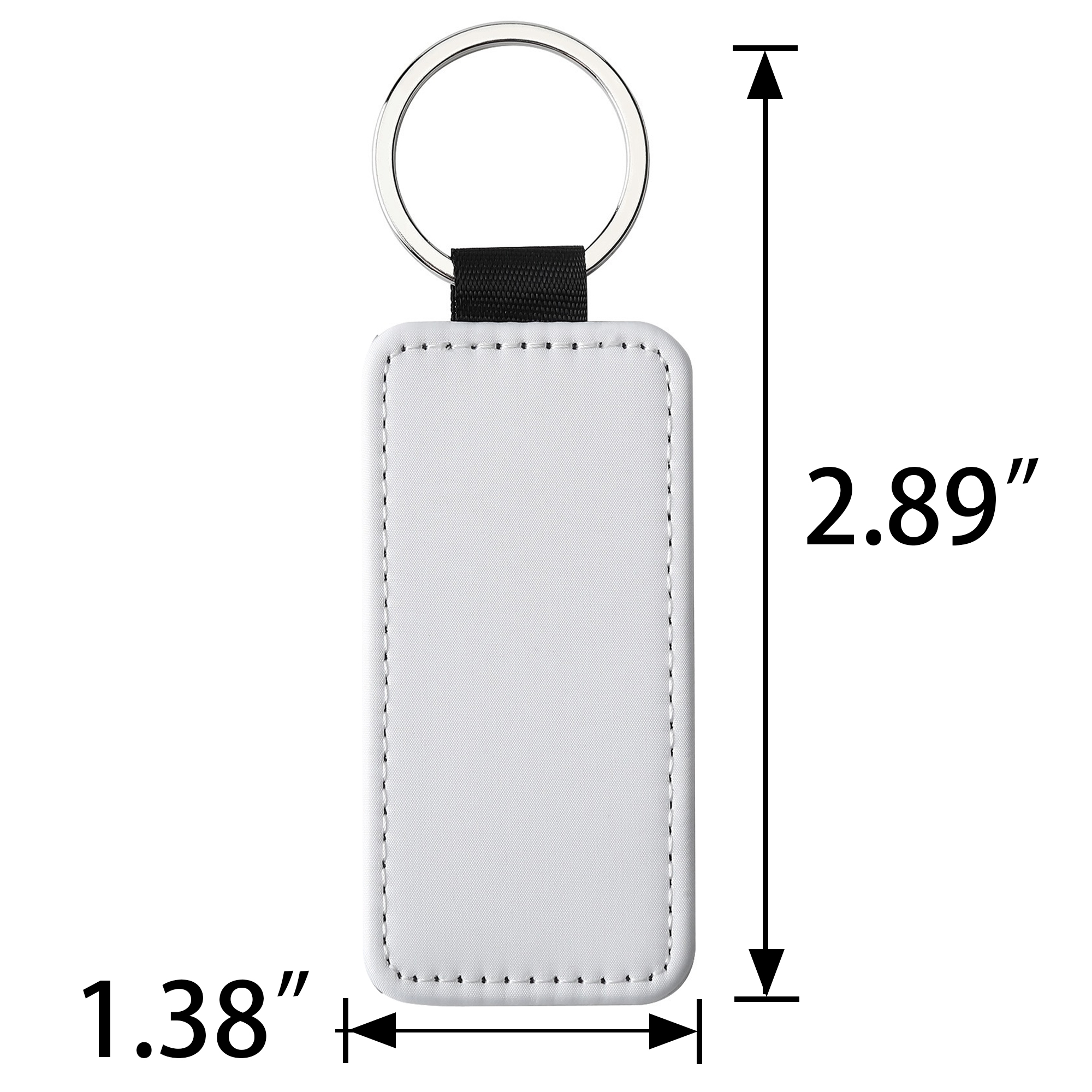 Custom PU Leather Keychain 5 Shapes Full Print Area 5