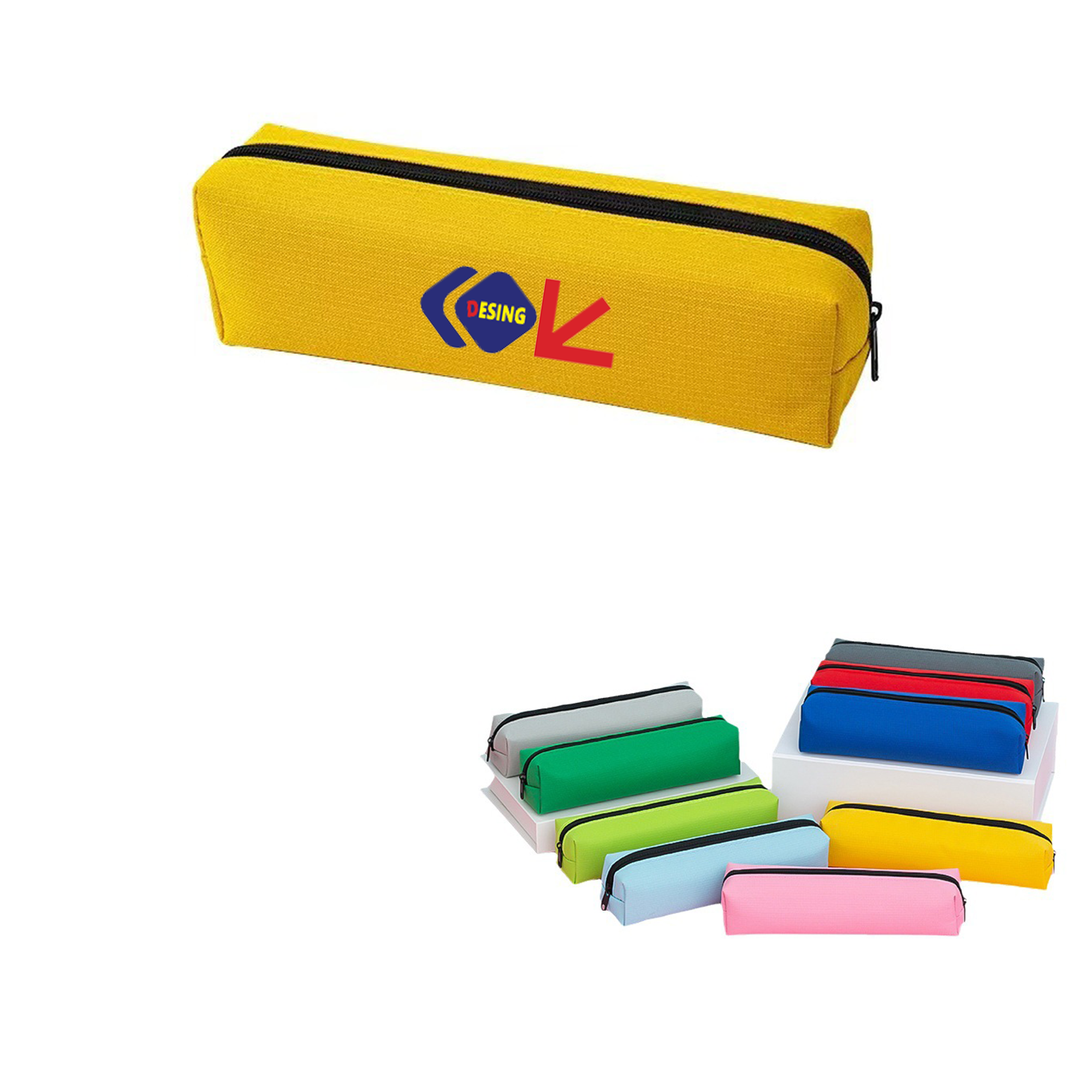Oxford Cloth Solid Color Pencil Case 3