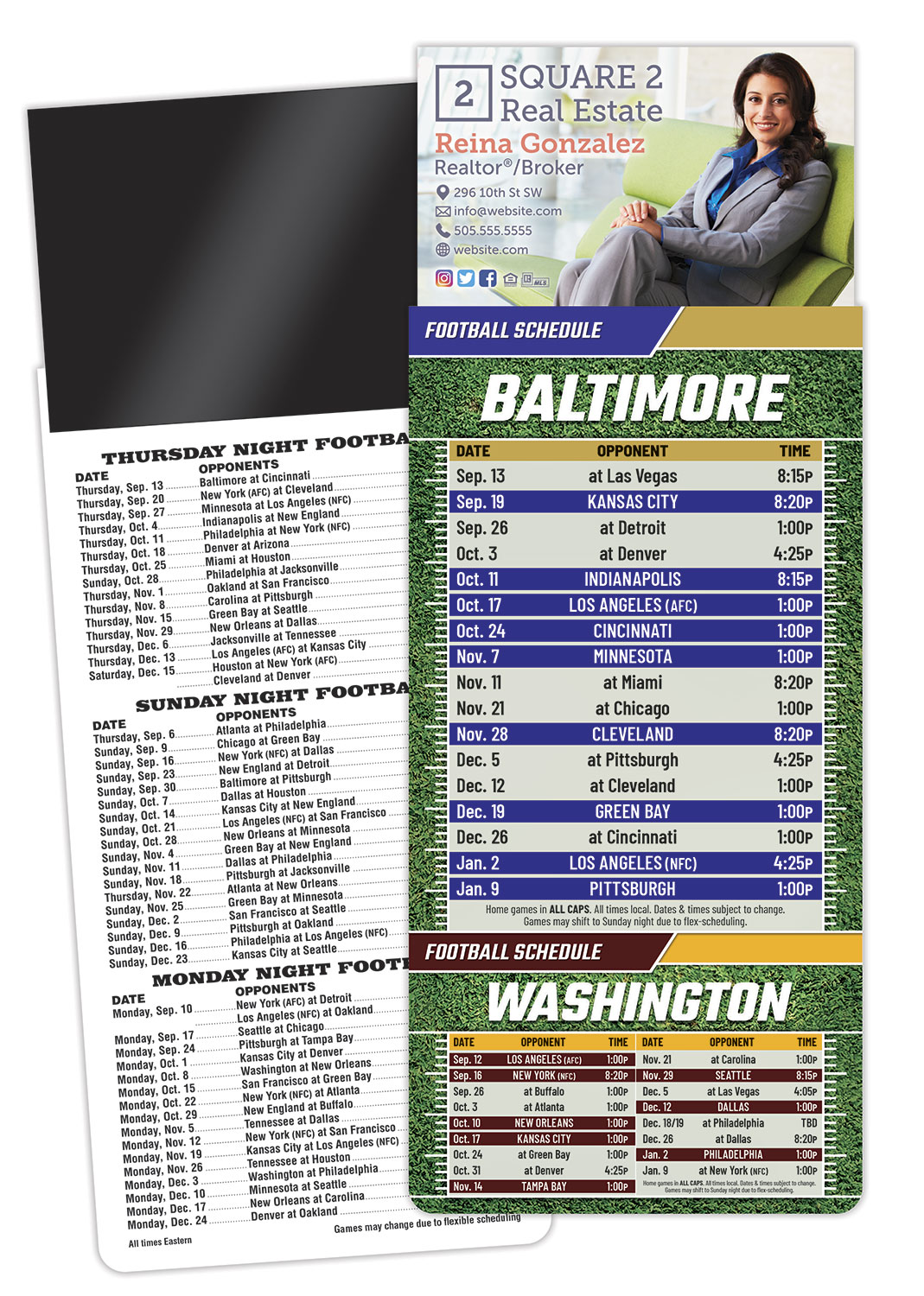 Magna-Card Business Card Magnet Football Schedules (3.5x9)