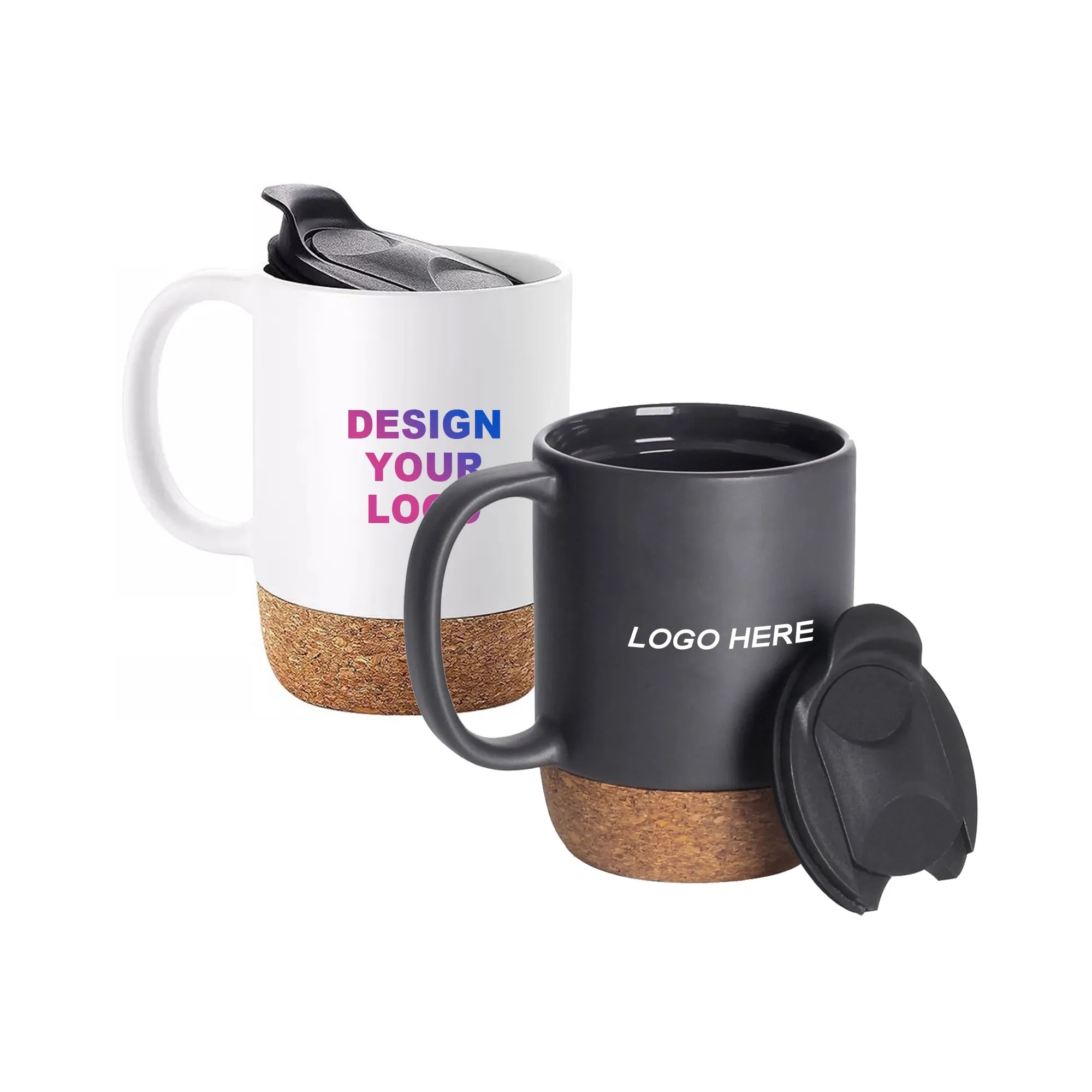 13 Oz Cork Base Ceramic Mug