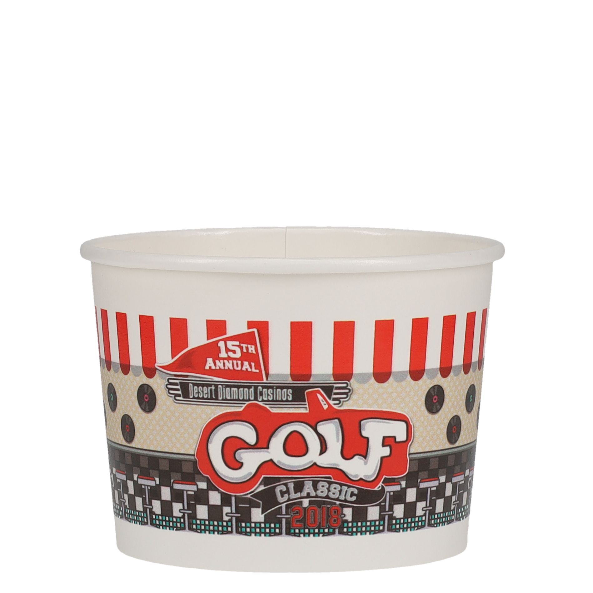 16 oz Food Container Paper White Digital Print 6