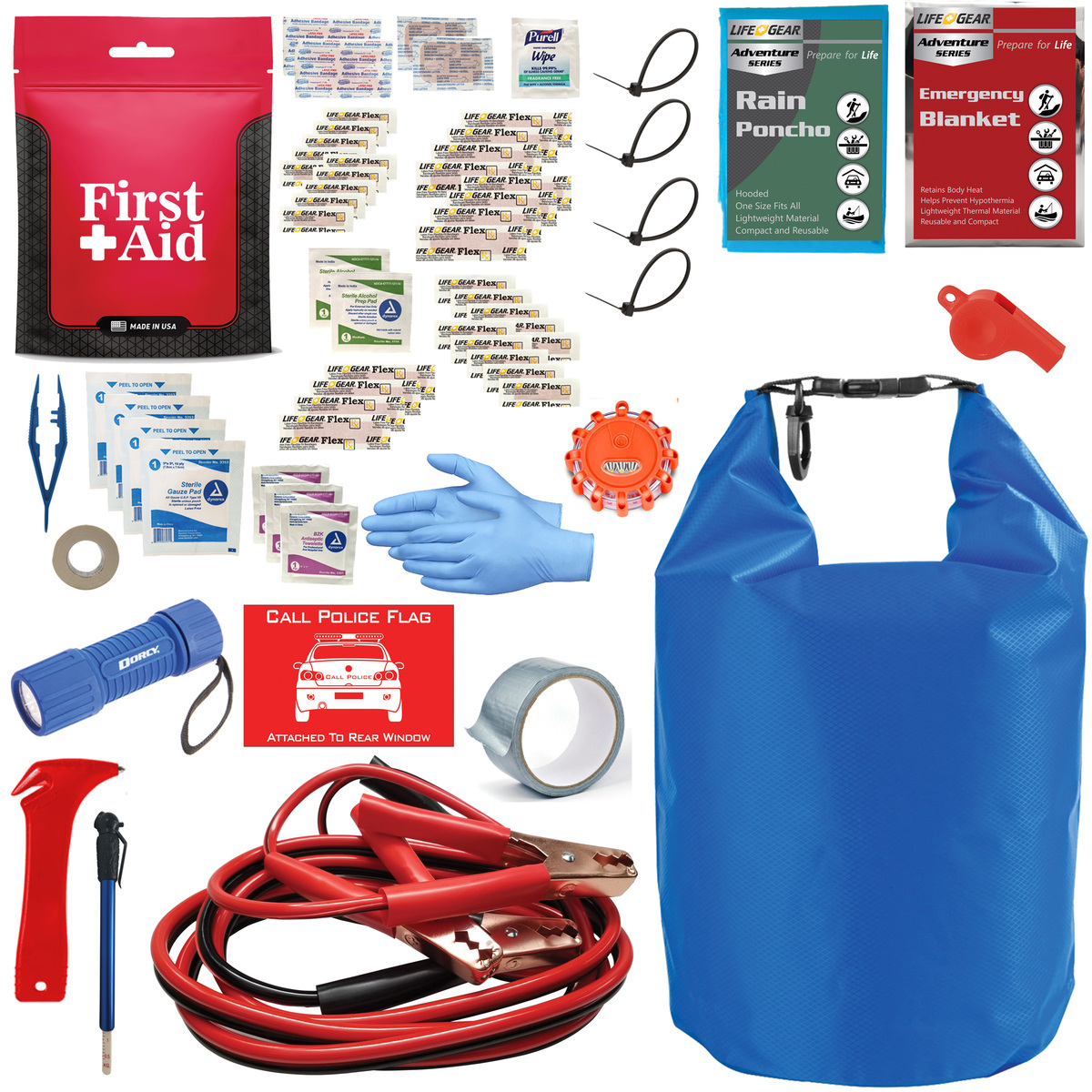 Dry Bag Auto Emergency Kit - A76 | Safety Made
