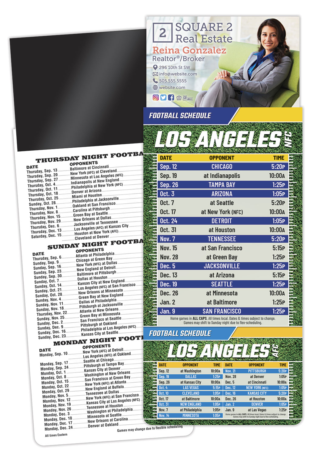 Magna-Card Business Card Magnet Football Schedules (3.5x9)