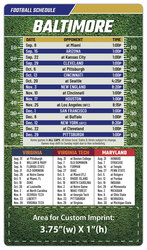 Magnet Football Sport Schedules - 4x7 Round Corners