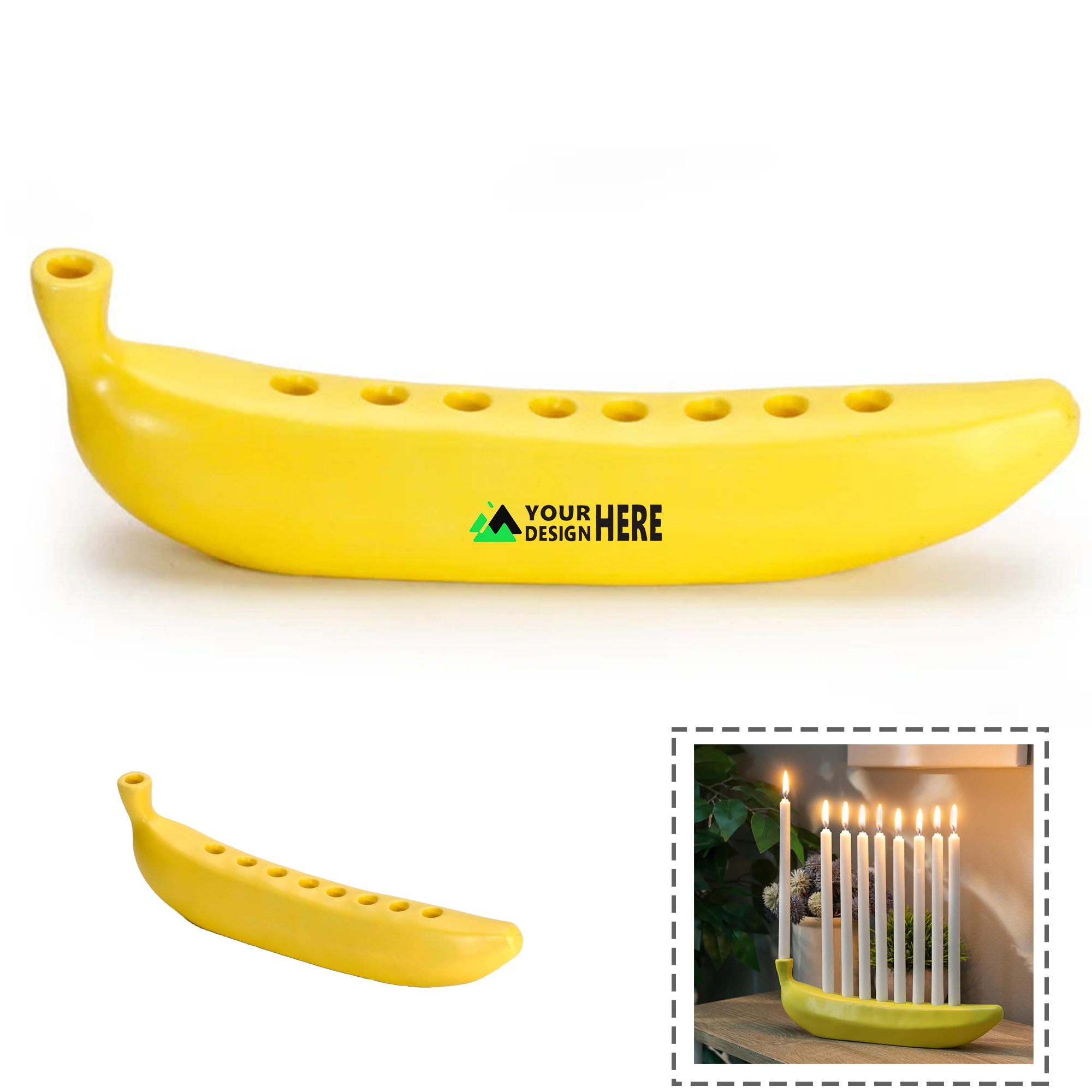 Artistic Ornaments Banana Candle Holder