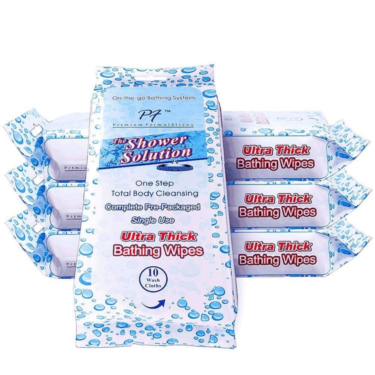 No Rinse Bathing Wipes - 10 wash cloths per pack 3