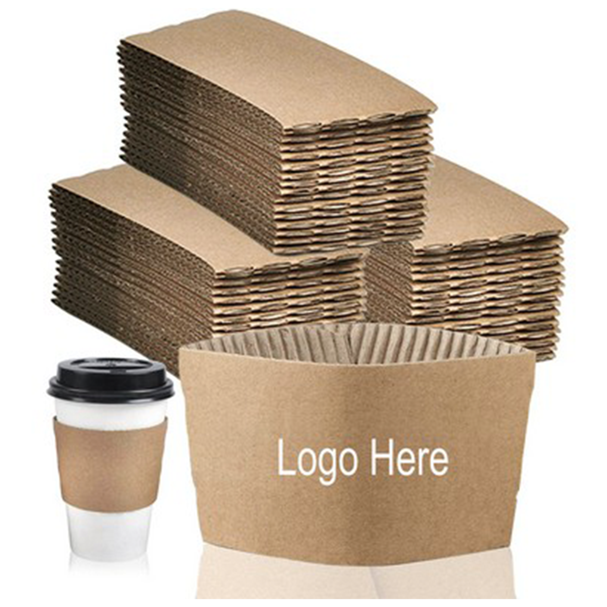 Full Color Printed Craft Paper Coffe Cup Sleeves 8