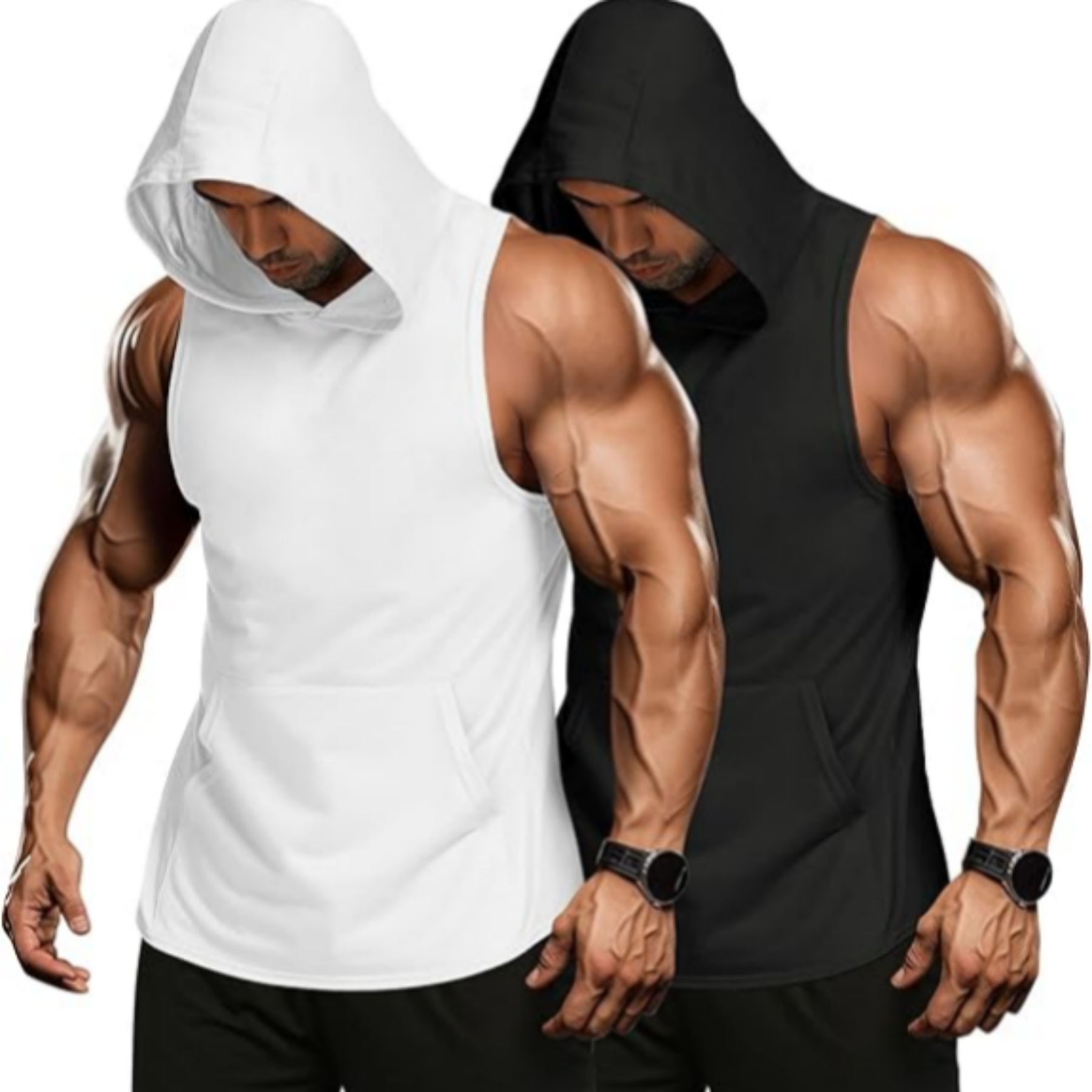 Workout Hoodie Muscle Fitting Sleeveless Shirt 5
