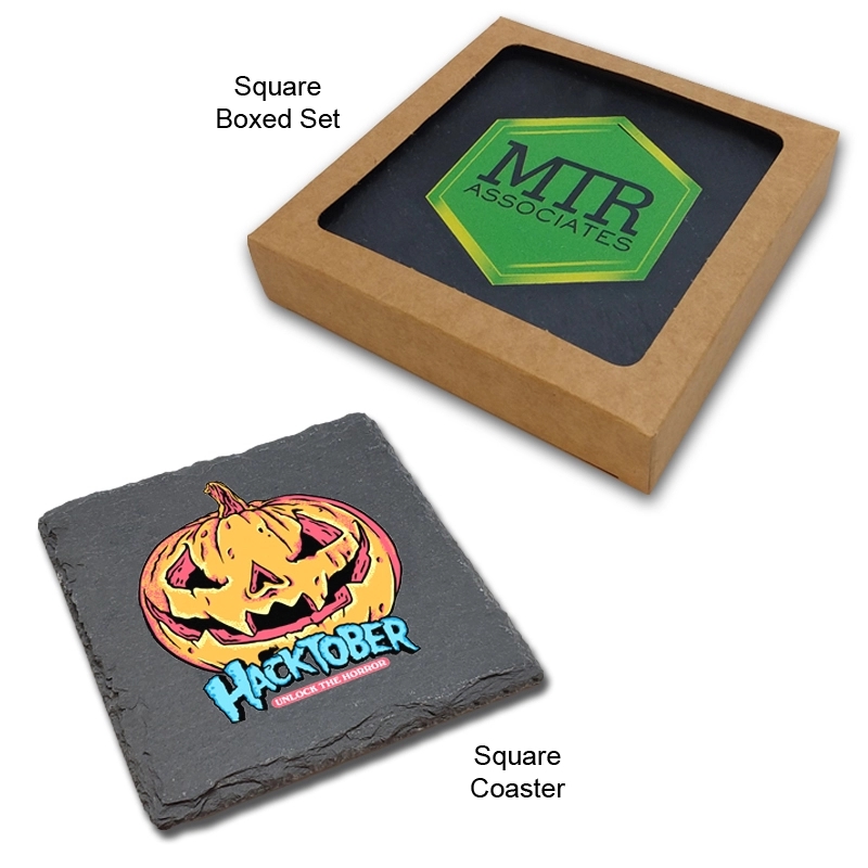 Ultra Vivid Slate Coasters 14
