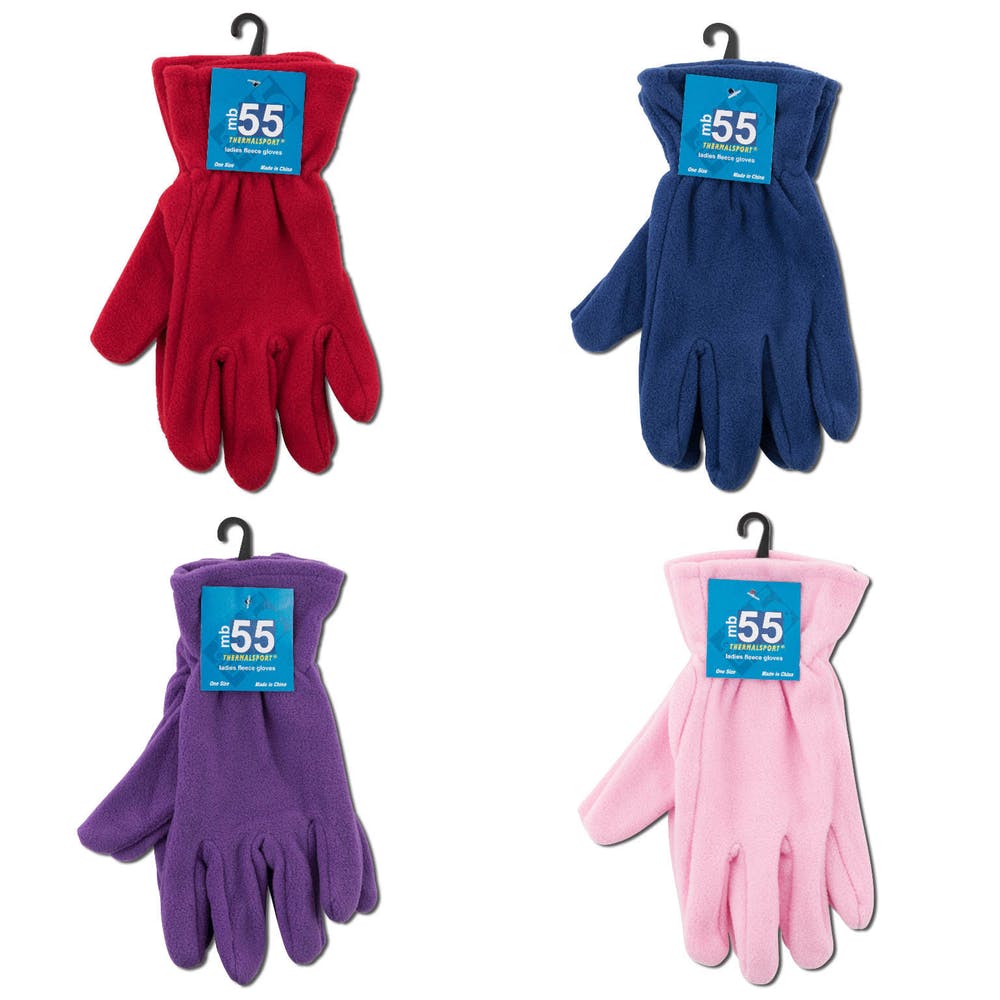 Women's Fleece Gloves - Assorted Colors 12 Pack 3