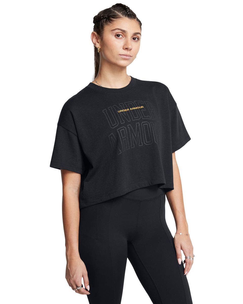 UA Varsity Mix Heavyweight Women's Crop Short Sleeve, custom athletic wear with logo imprint 10