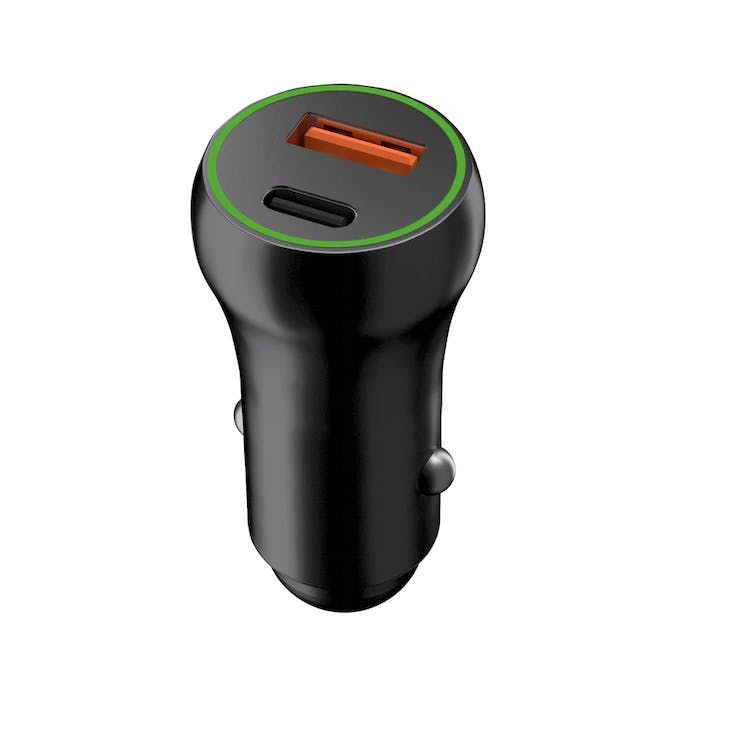 Car Charger USBPD 20W - 1 USB-C & 1 USB-A Black 3