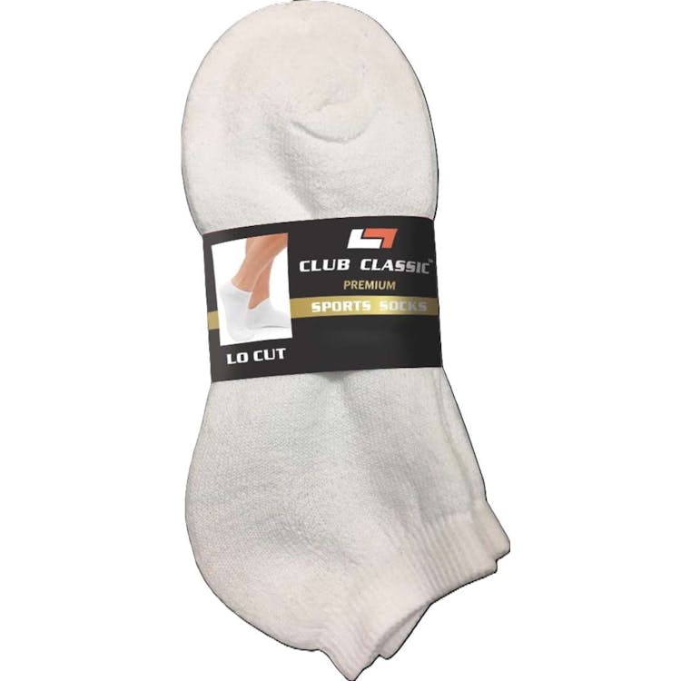 Low Cut Sports Socks White Size 6-8 3
