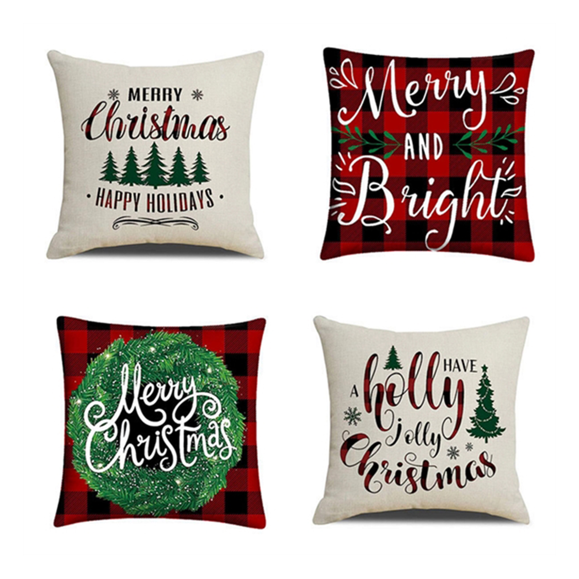 Festival Atmosphere Full Color Christmas Pillow Case 8