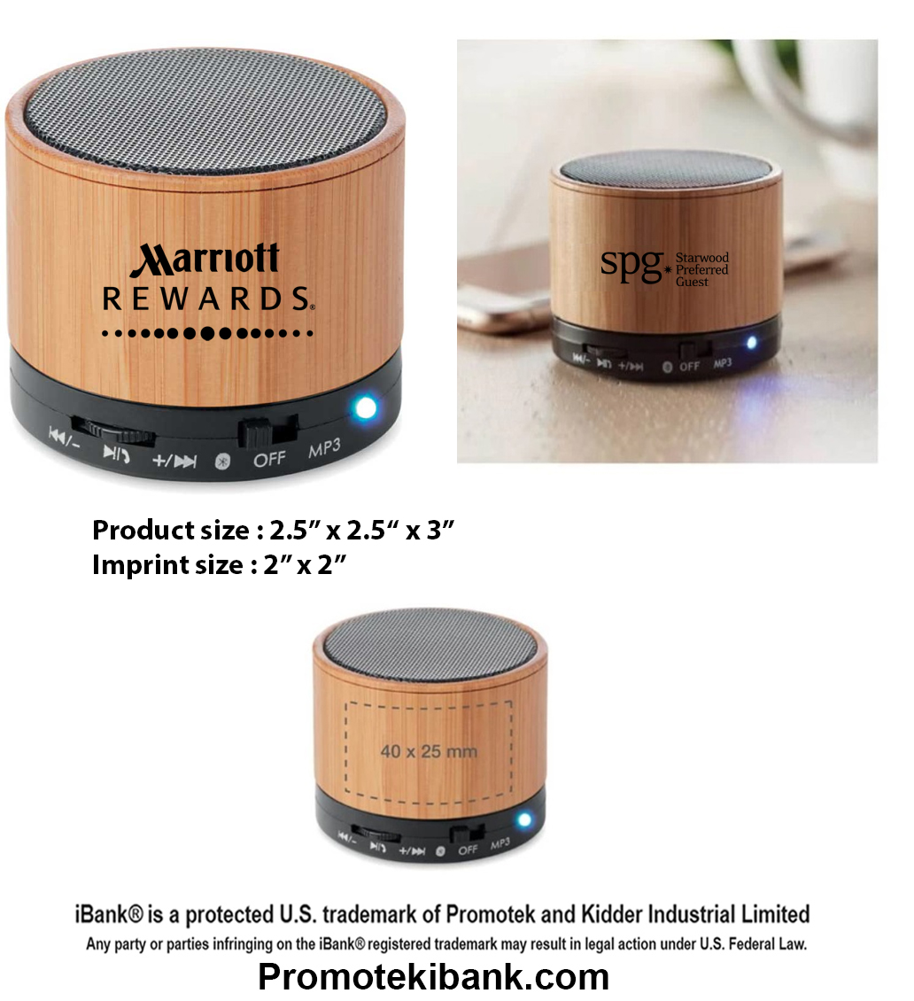 iBank ® Mini Wooden Bluetooth Speaker
