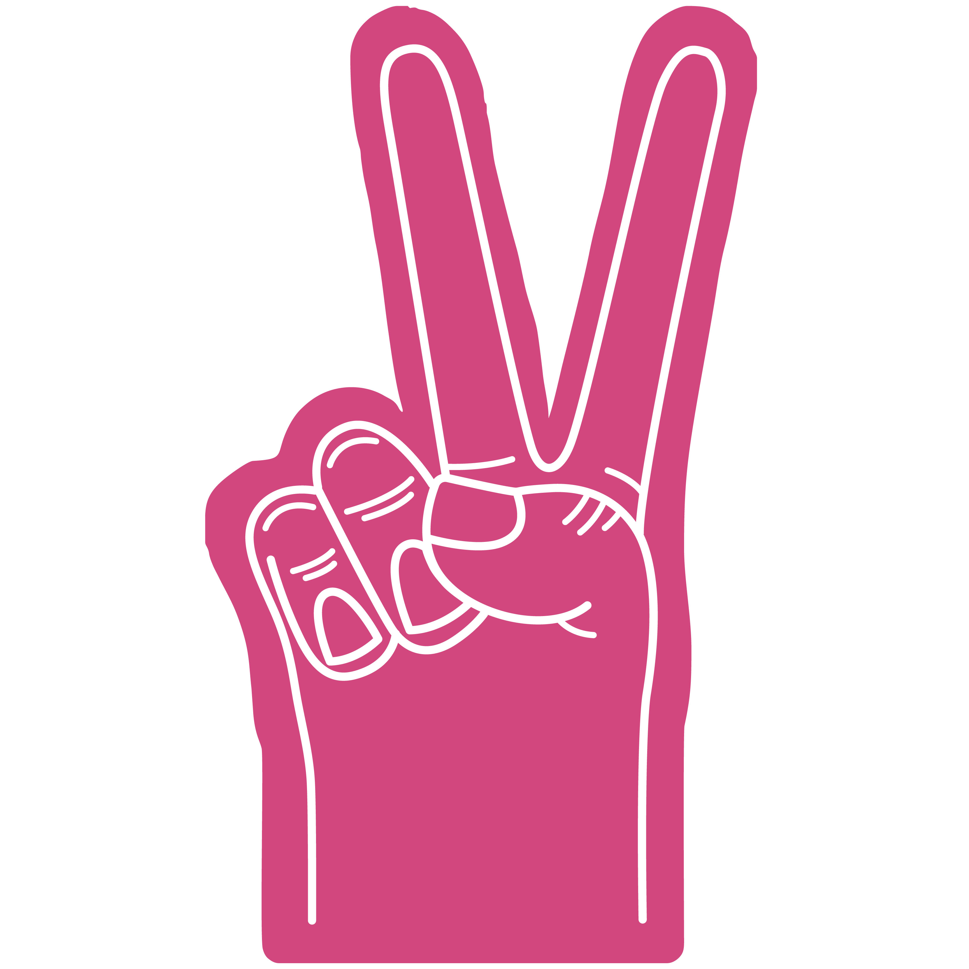6.5" Peace/Victory Hand 70