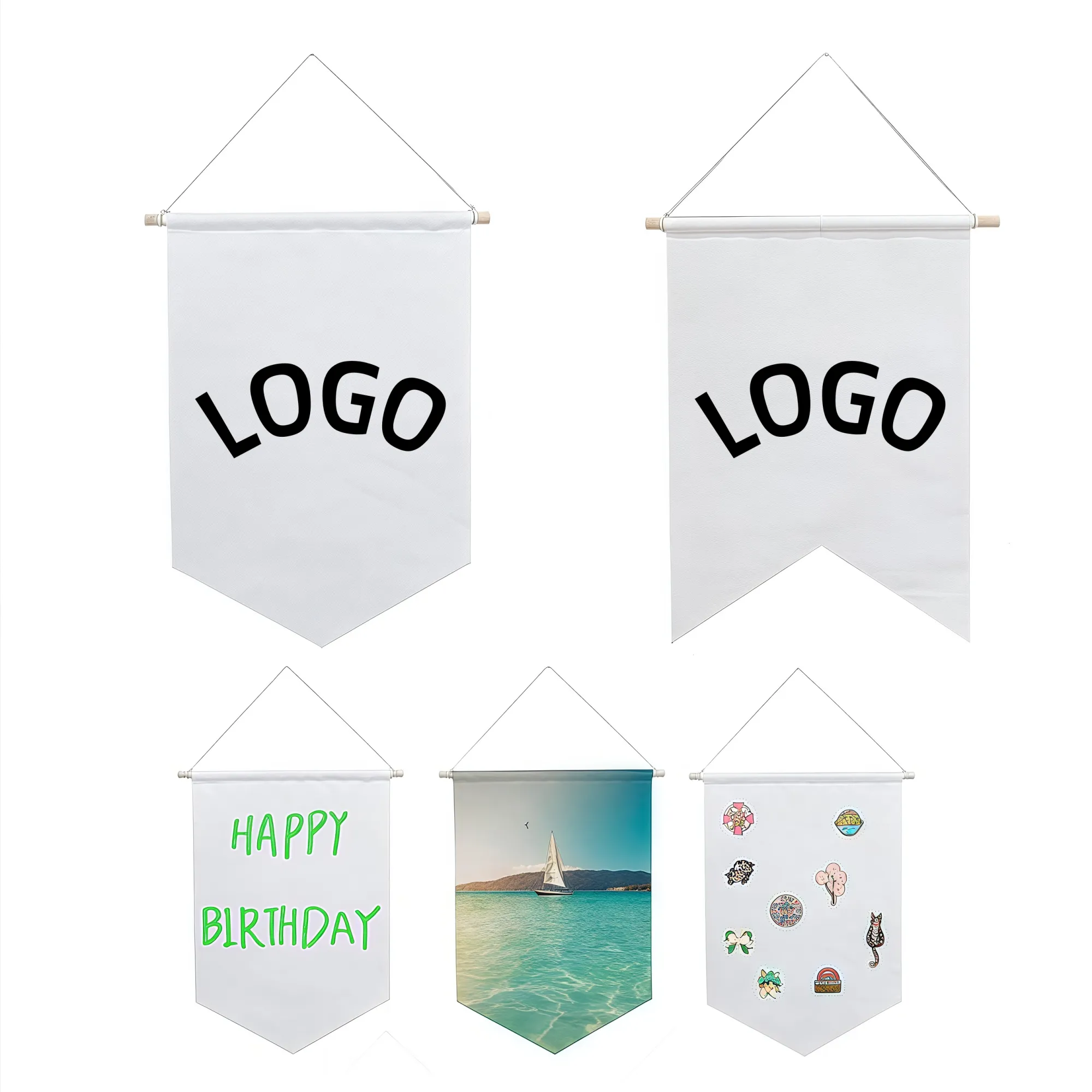 MOQ Waterproof Wall Hanging Canvas Banner Pin Organizer