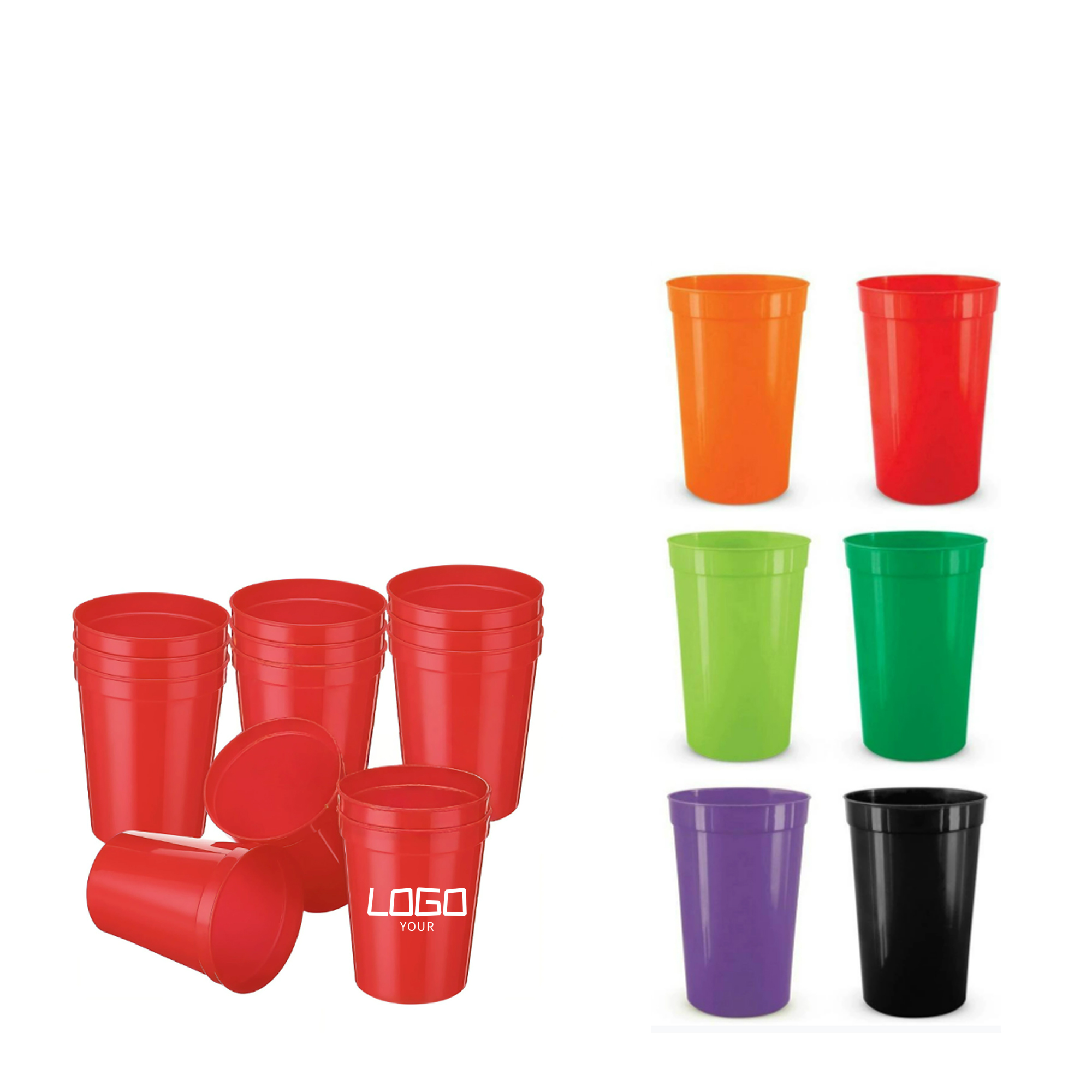 16oz Stackable Juice Tumblers Stadium Cups 3