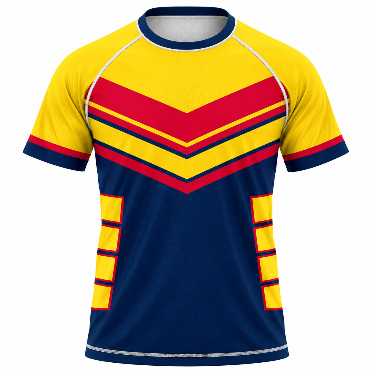 Full Color Raglan Performance T Shirt With Flatlock Seams