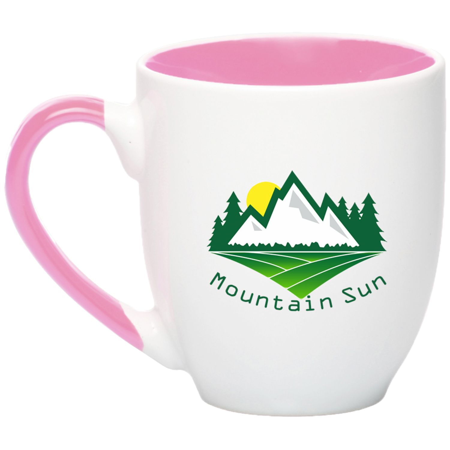 16 oz. Miami Two-Tone Bistro Custom Ceramic Mugs