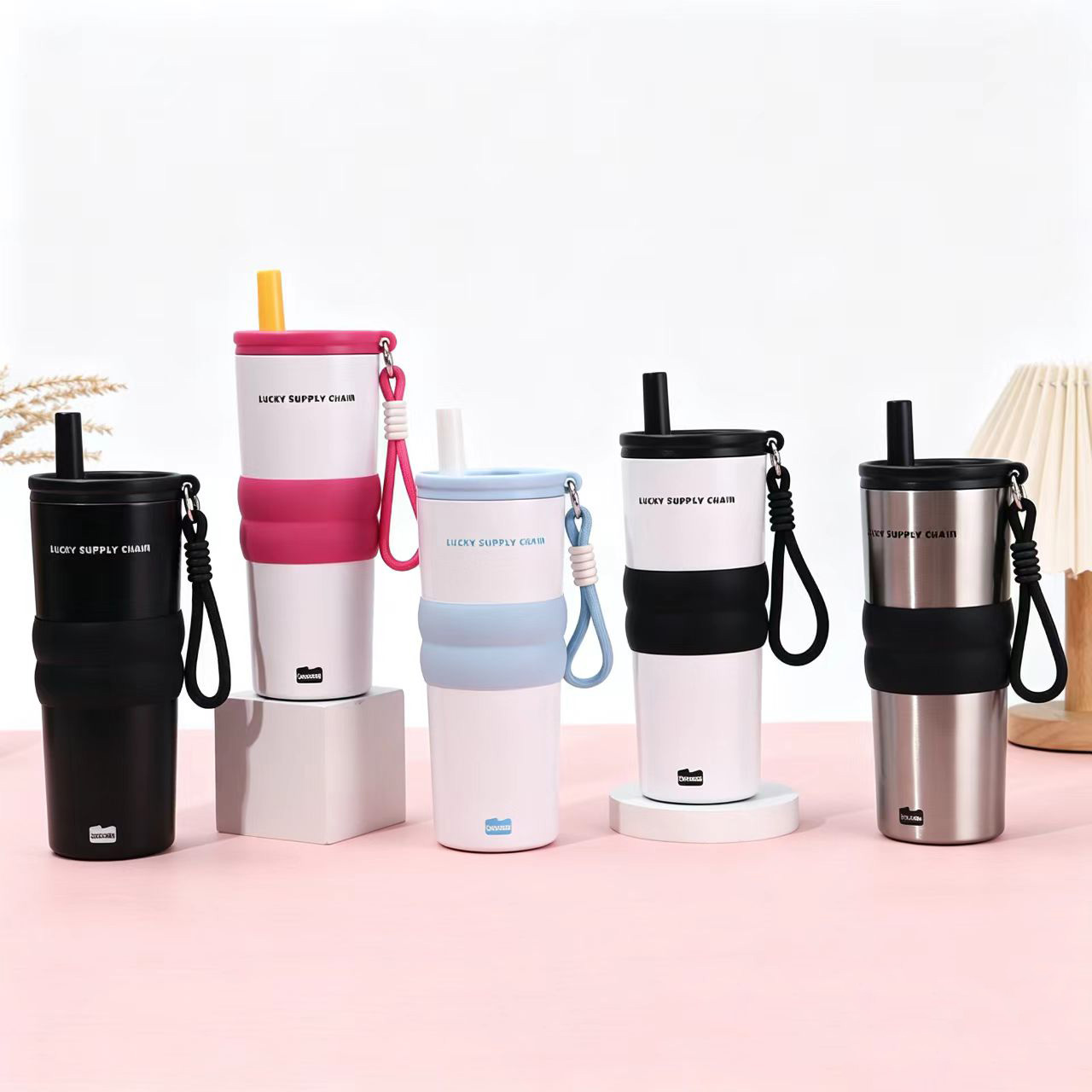 24oz Stainless Steel Insulated Car Tumbler With Straw For Travel&Outdoor&Home&Office