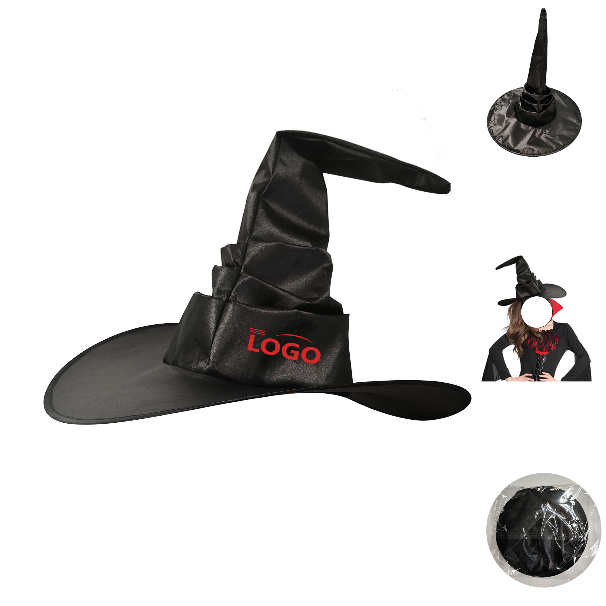 Halloween Black Witch Costume Hat 5
