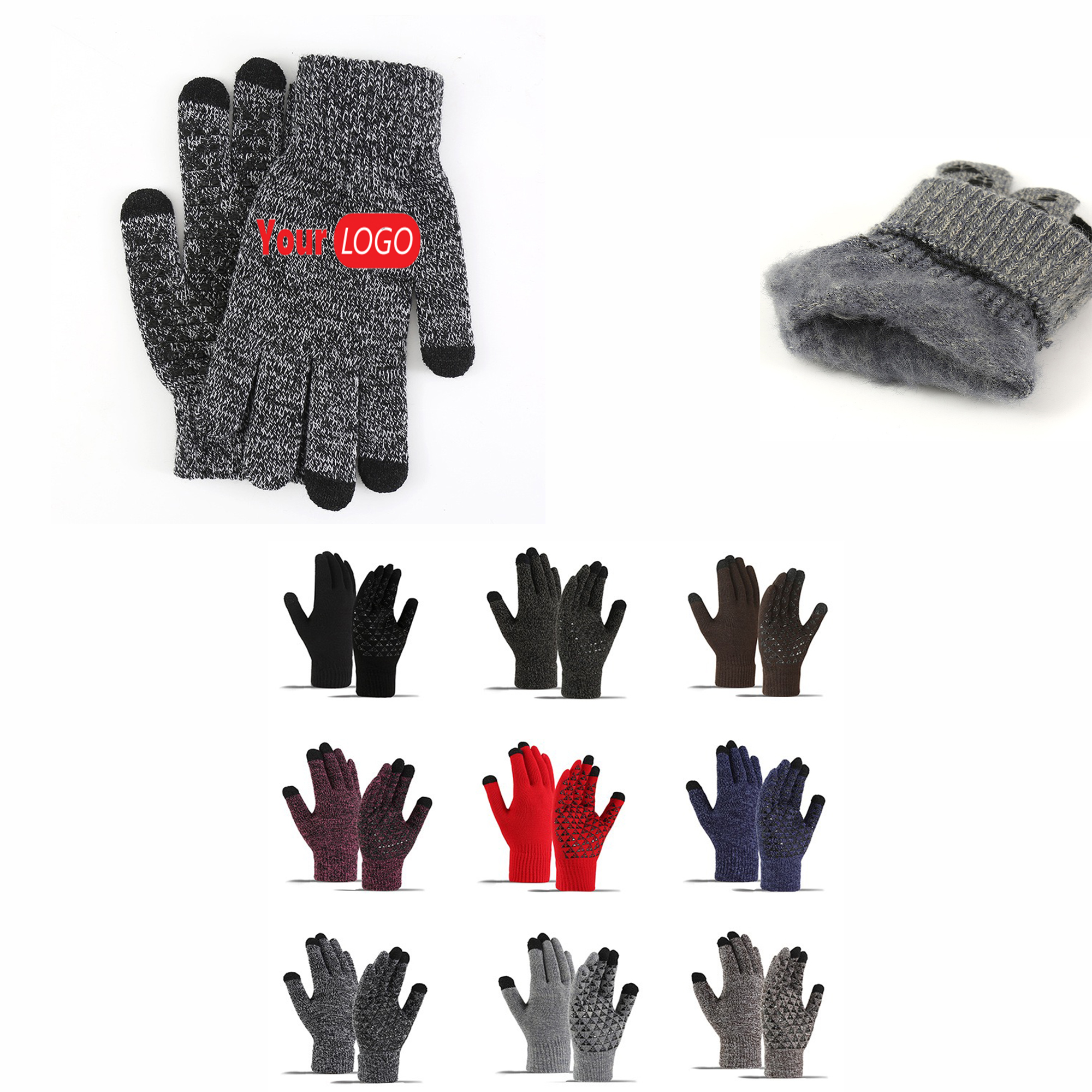 Knitted Touch Screen Gloves MOQ 1pcs 4