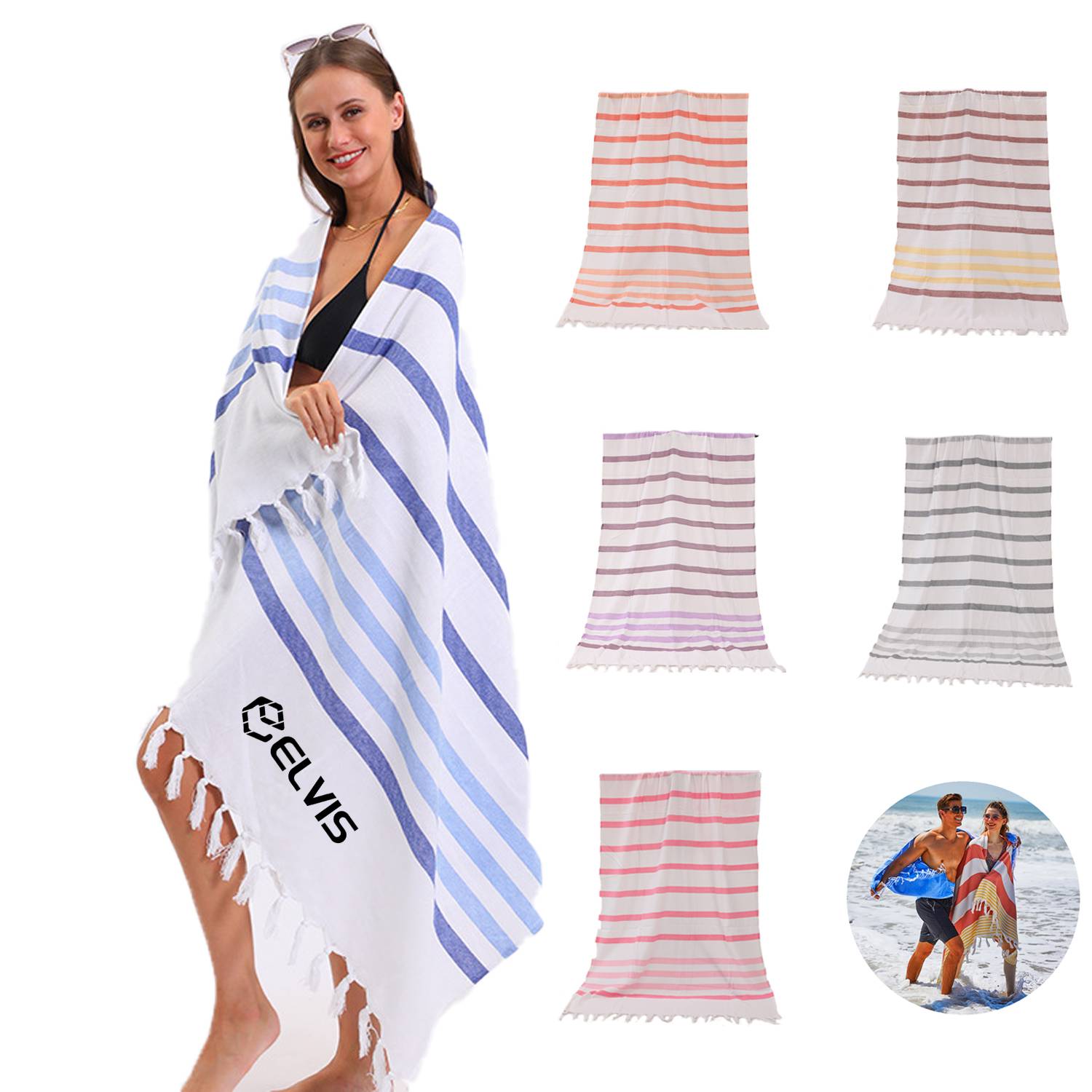 Tassel Ultrafine Fiber Beach Towel