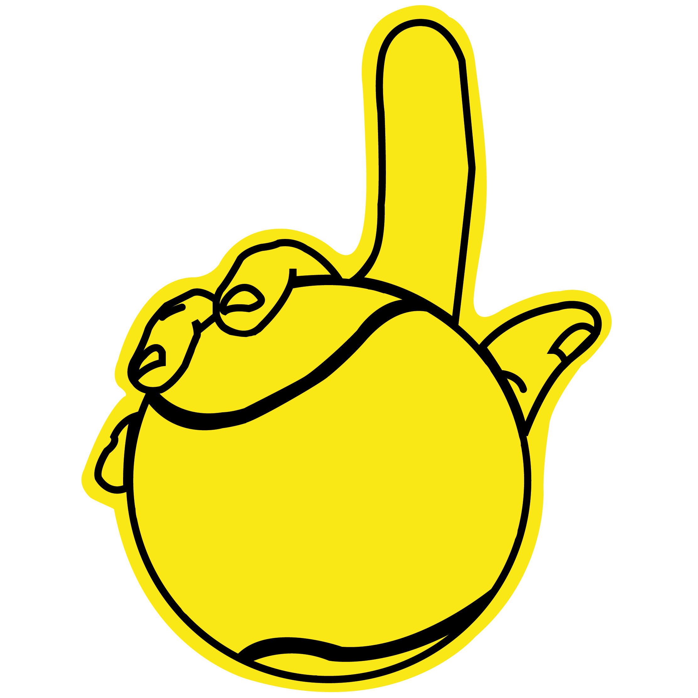 Large Tennis Ball Hand 54