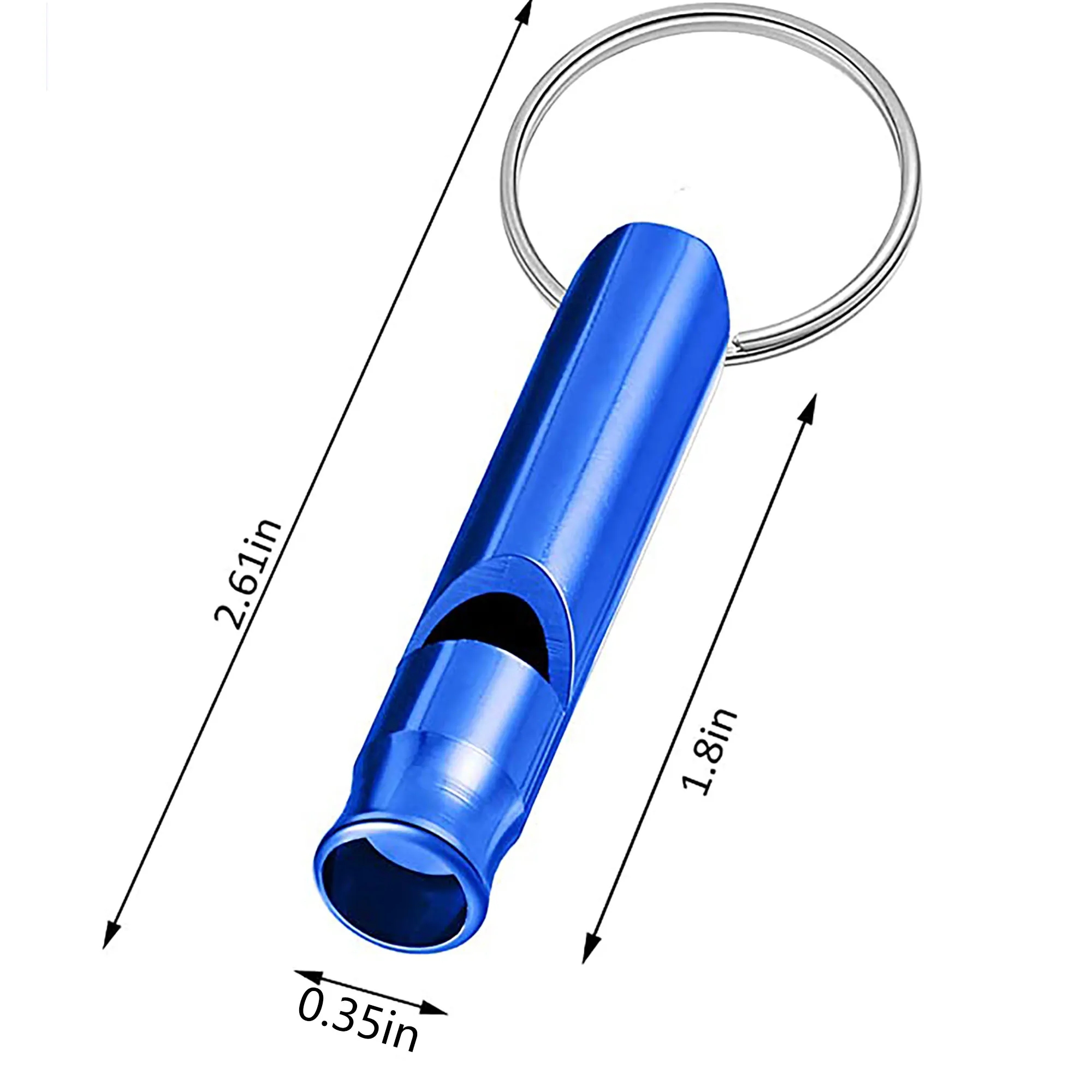 Aluminum Emergency Whistle with Keychain 7