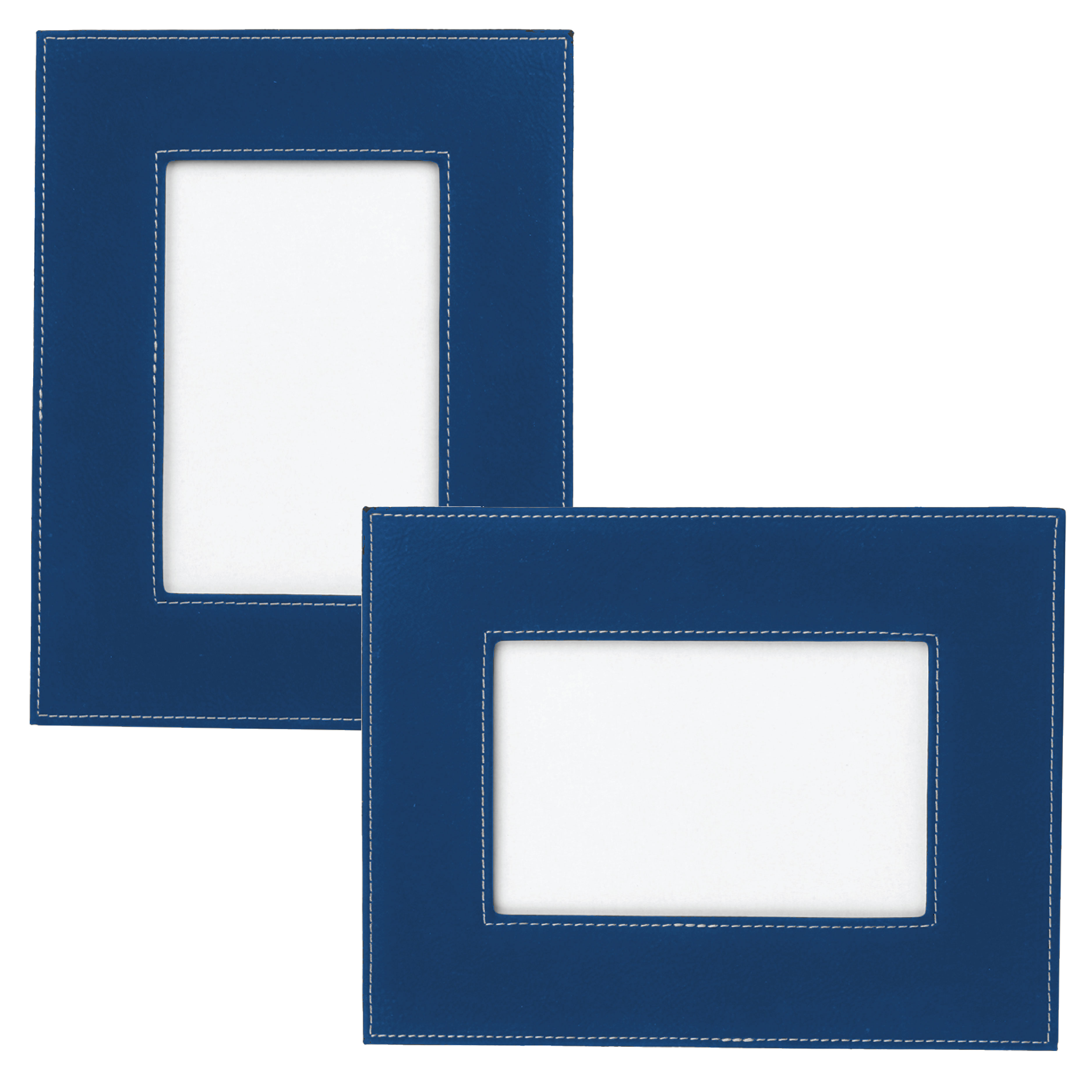 4" x 6" Blue & Silver Leatherette Photo Frame 4
