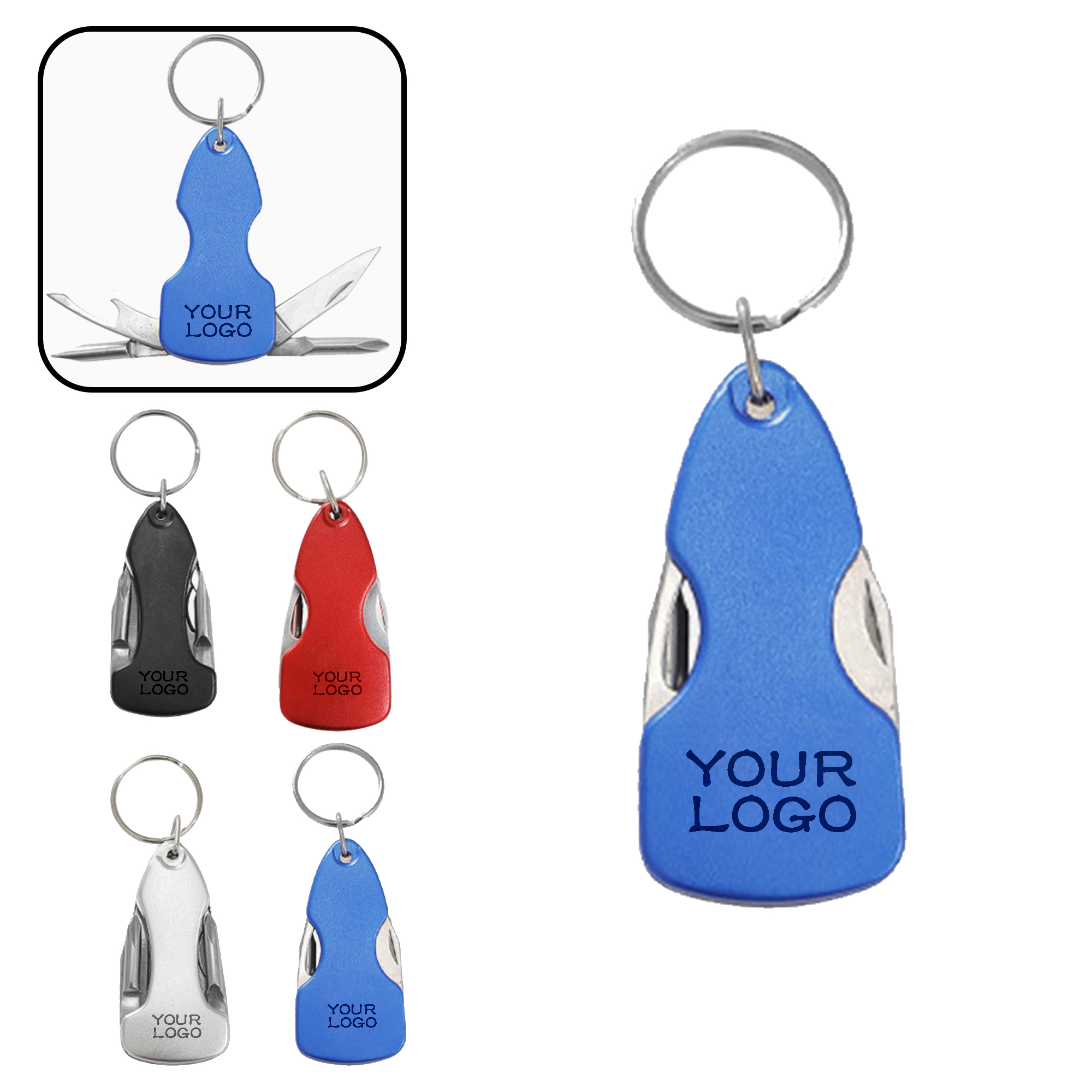 MOQ 20 PCS Keychain Survival Tool 4