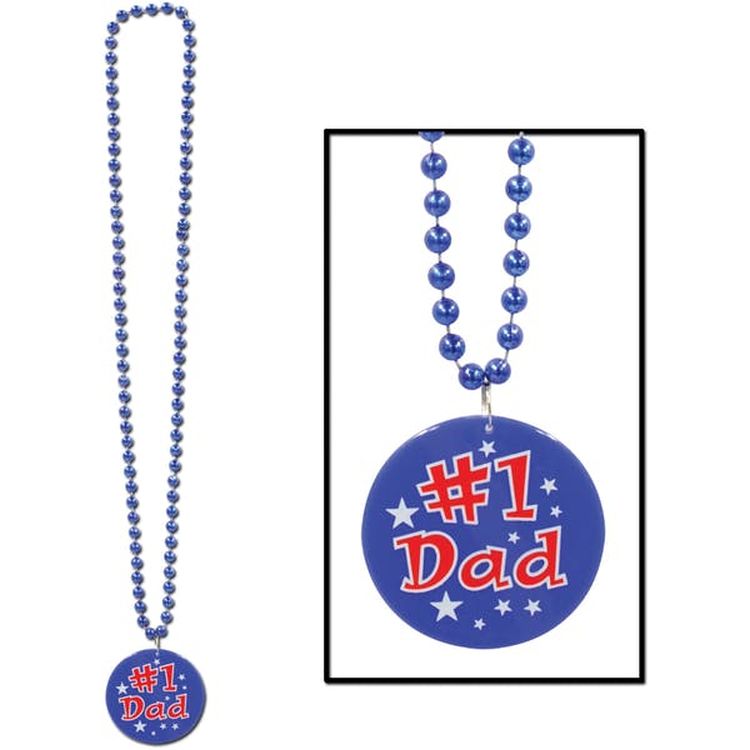#1 Dad Medallions - Blue 33" 2
