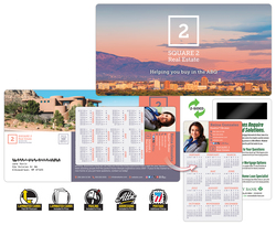 Laminated Postcard (10.5x5.5) 14pt with 3.5" x 6" Laminated Card with 1" x 3" Magnet