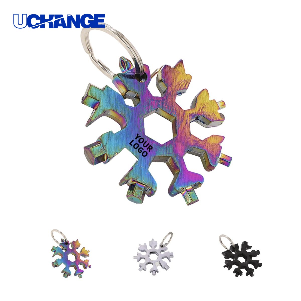 Zinc Alloy Snowflake Multi Tool 2.6 x 2.6 x 0.3 Inch