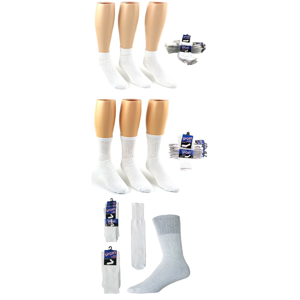 Men's Sock Combos - White Size 10-13 3